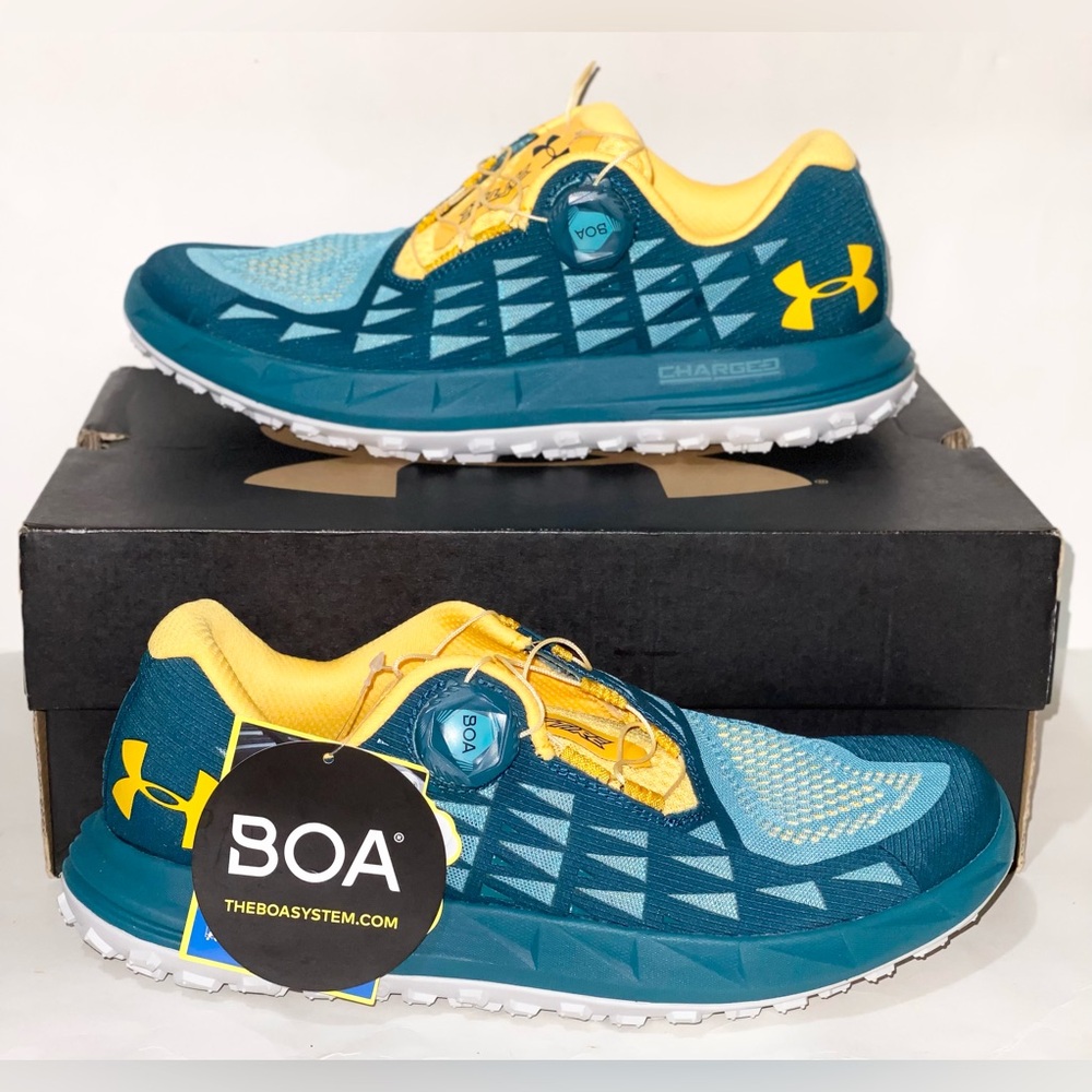 Under Armour Fat Tire Running Shoes Womens Size 9 Dessert Sky Tourmaline Teal